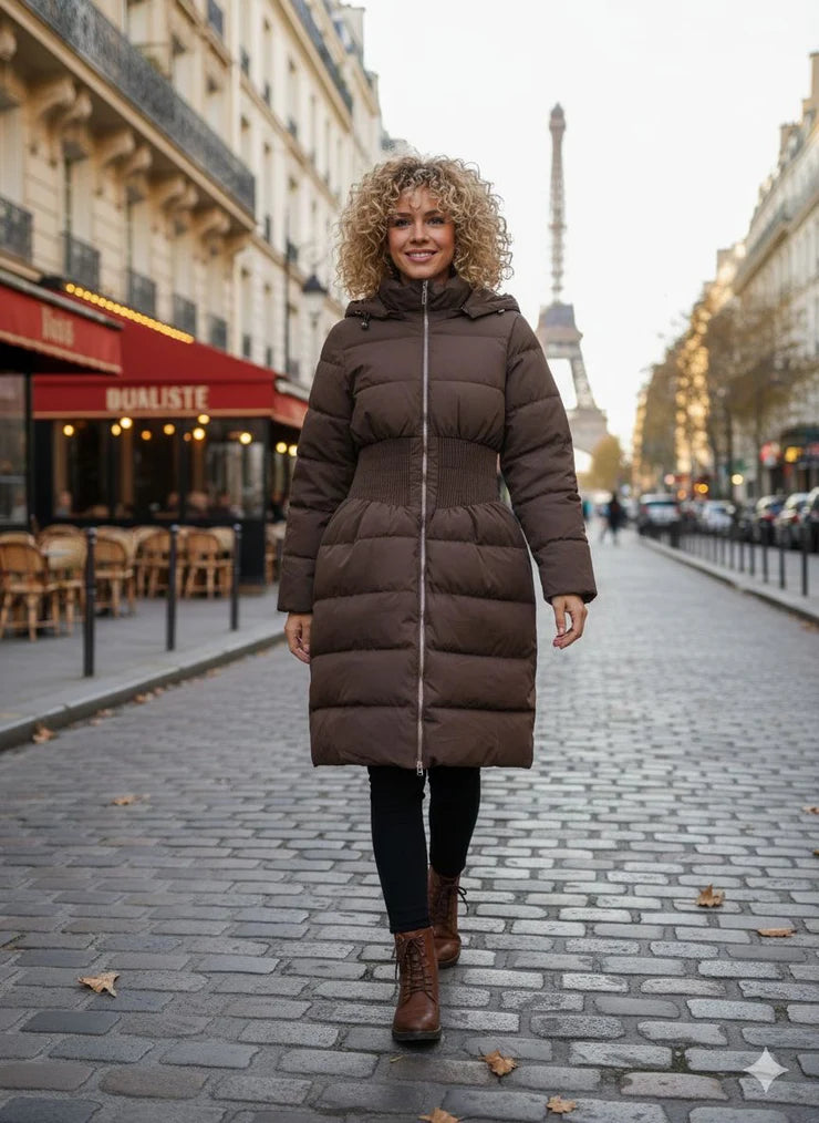 Abrigo de invierno con cintura perfecta
