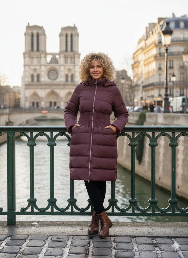 Abrigo de invierno con cintura perfecta