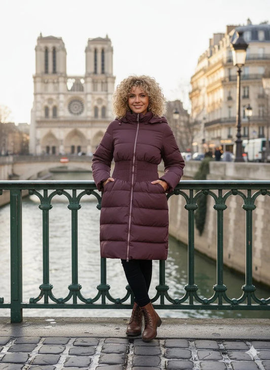 Abrigo de invierno con cintura perfecta