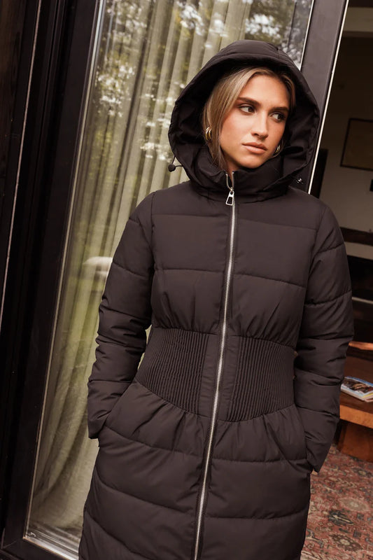 Abrigo de invierno con cintura perfecta